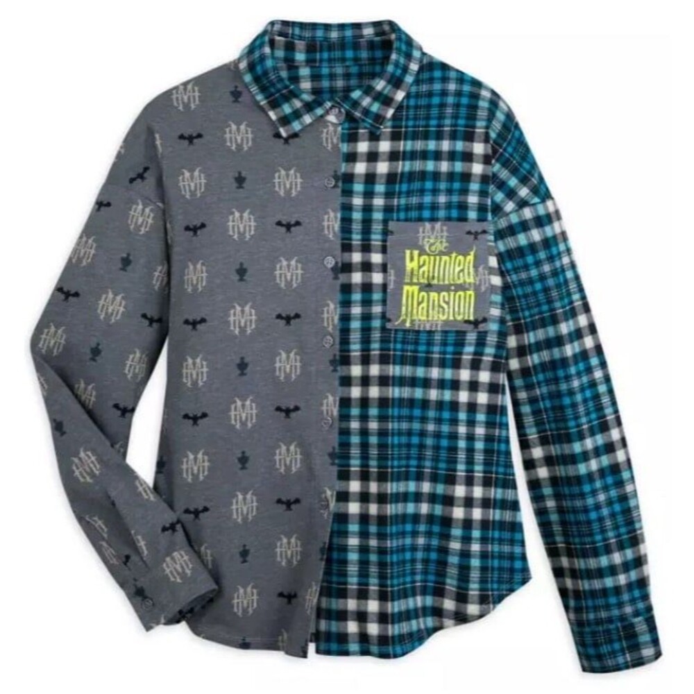 Disney Haunted Mansion Button Up Shirt size small- Spookycore, Disney Adult